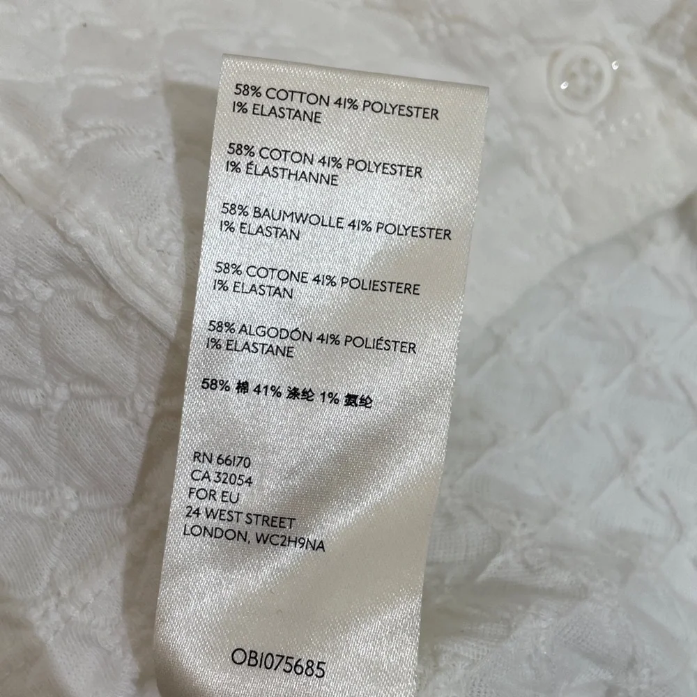 NWT Free People Ladybug Long Sleeve Top in White Size M
